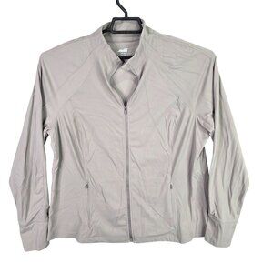 Womens Avia Gray SoftSculpt Full Zip Track Jacket Nylon Blend Size XXXL (22)